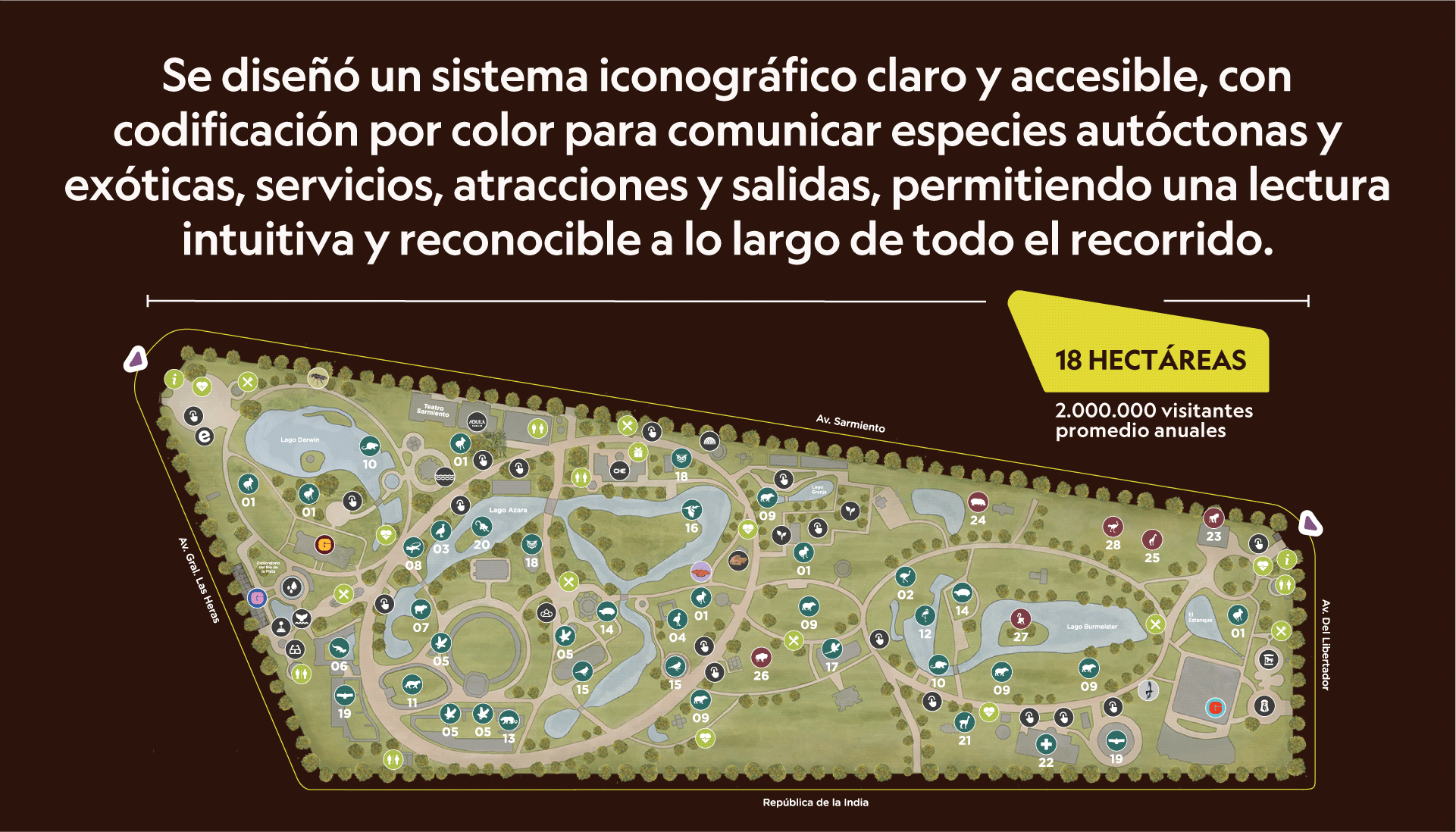 señalética ecoparque de buenos aires